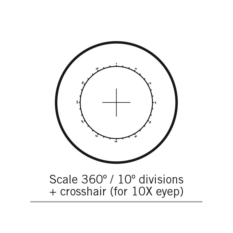 Motic Placa con escala 360°/10°, solo para 10X, Ø 25 mm (SMZ-161)