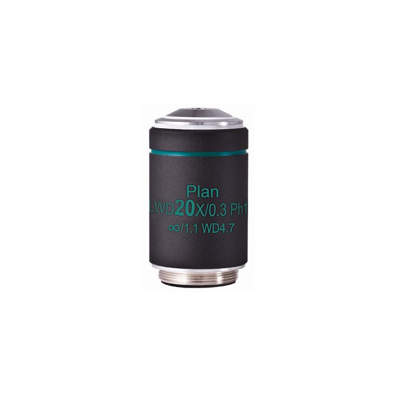 Motic objetivo WD PL Ph CCIS, plan, achro, phase, 20x/0.3 w.d. 4.7mm, Ph1 (AE2000)