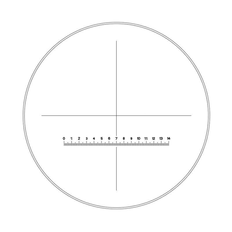 Motic Ocular de medición WF10X/23 mm, escala (14 mm en 140 tramos) y retícula