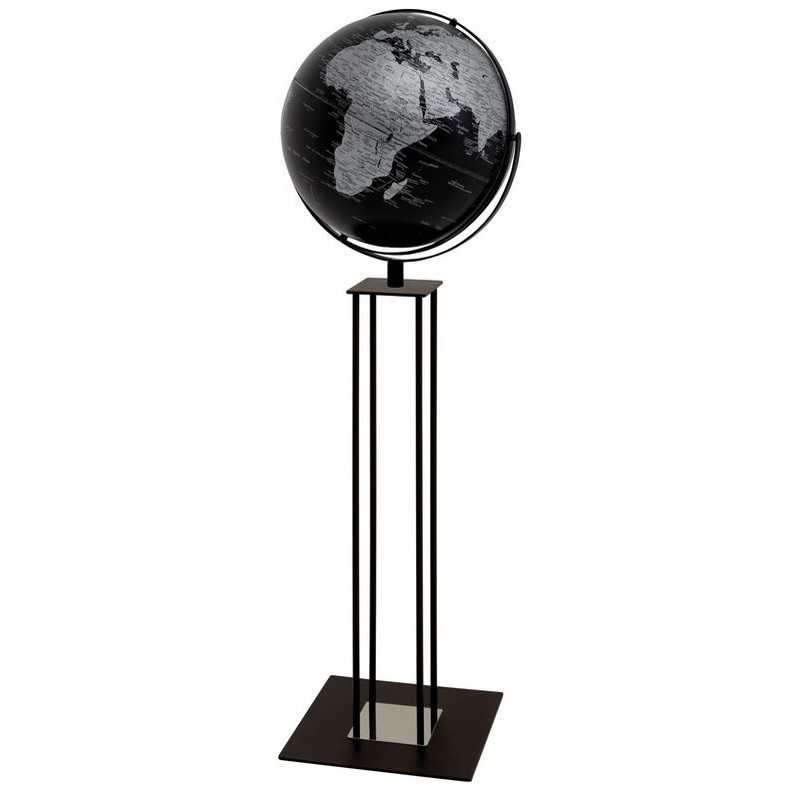 TROIKA Globo terráqueo de pie Worldtrophy Matt Black 42,5cm
