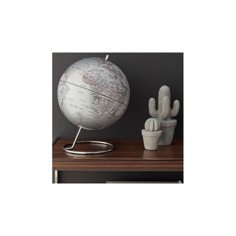 TROIKA Globo terráqueo Galaxy Silver 24cm
