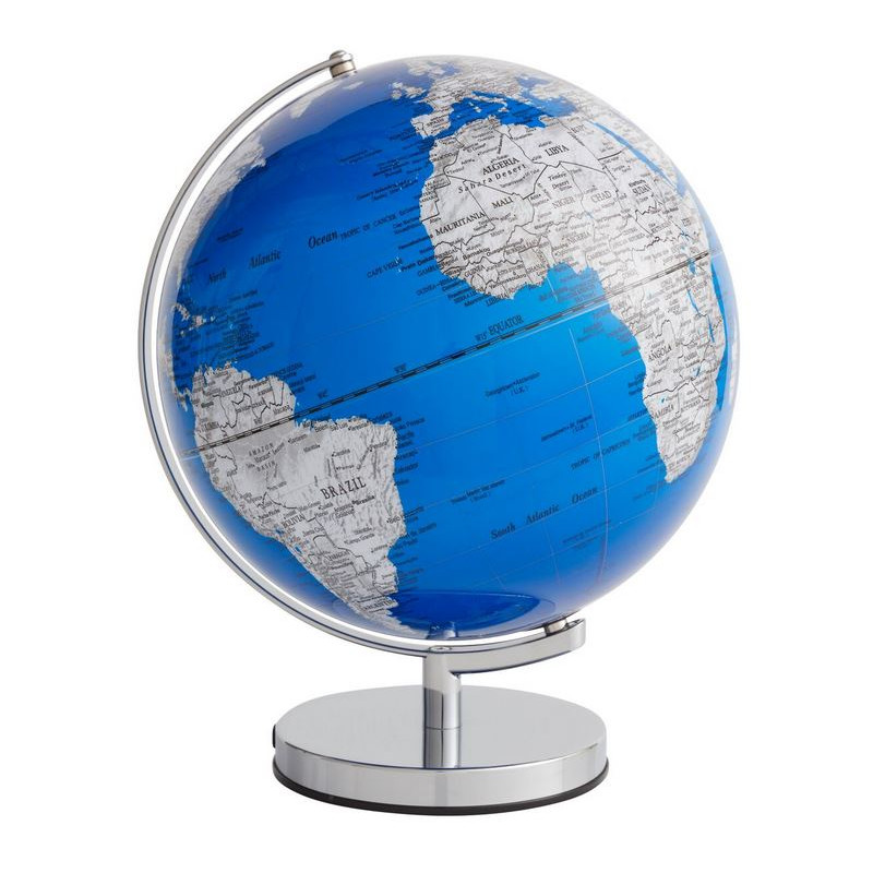 TROIKA Globo terráqueo Stellar Light Royal Blue 30cm