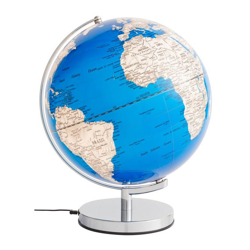 TROIKA Globo terráqueo Stellar Light Royal Blue 30cm