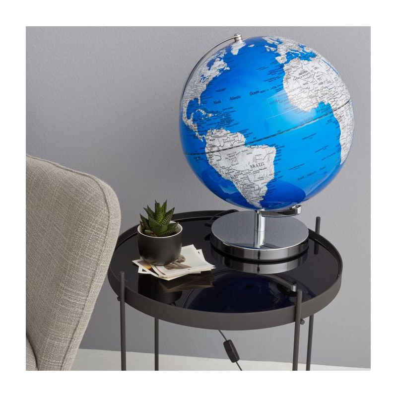 TROIKA Globo terráqueo Stellar Light Royal Blue 30cm