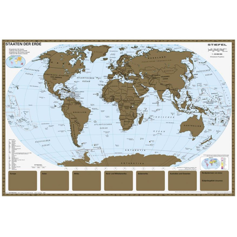 Stiefel Mapamundi mapa mundial mapa rasca estados del mundo