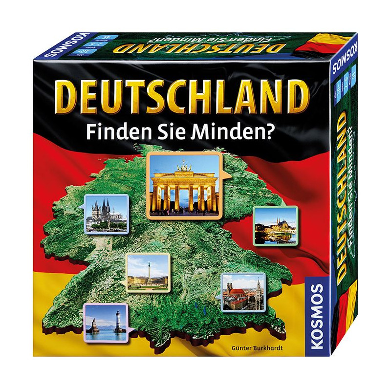 Kosmos Verlag Deutschland - Finden Sie Minden? ("Alemania, ¿dónde está Minden?"), juego de editorial Kosmos