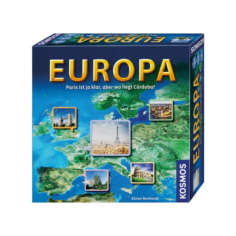 Kosmos Verlag Europa - Paris ist ja klar, aber wo liegt Córdoba? ("Europa - París es fácil, pero ¿dónde está Córdoba?"), juego de editorial Kosmos