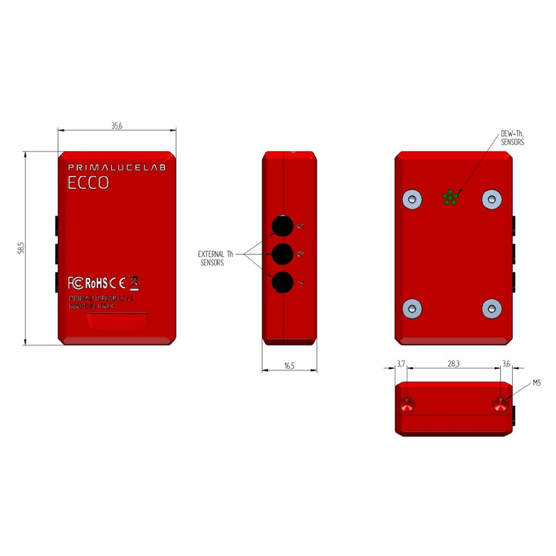 PrimaLuceLab Controlador para manguito calefactado automático de ECCO para EAGLE