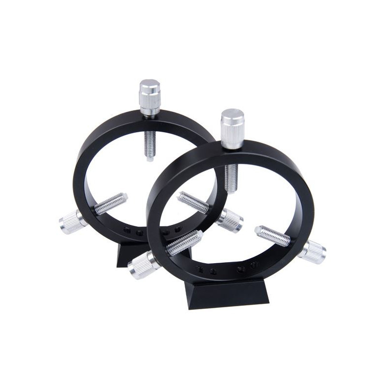 ASToptics Abrazaderas para telescopios guía CNC Guidescope Rings 90mm w/Raiser blocks