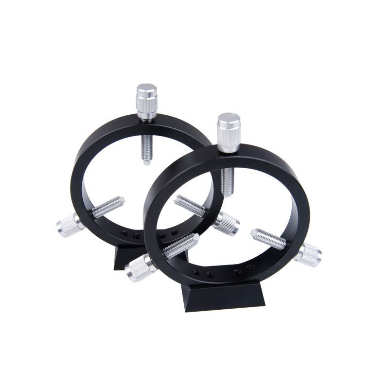 ASToptics Abrazaderas para telescopios guía CNC Guidescope Rings 102mm w/Raiser blocks