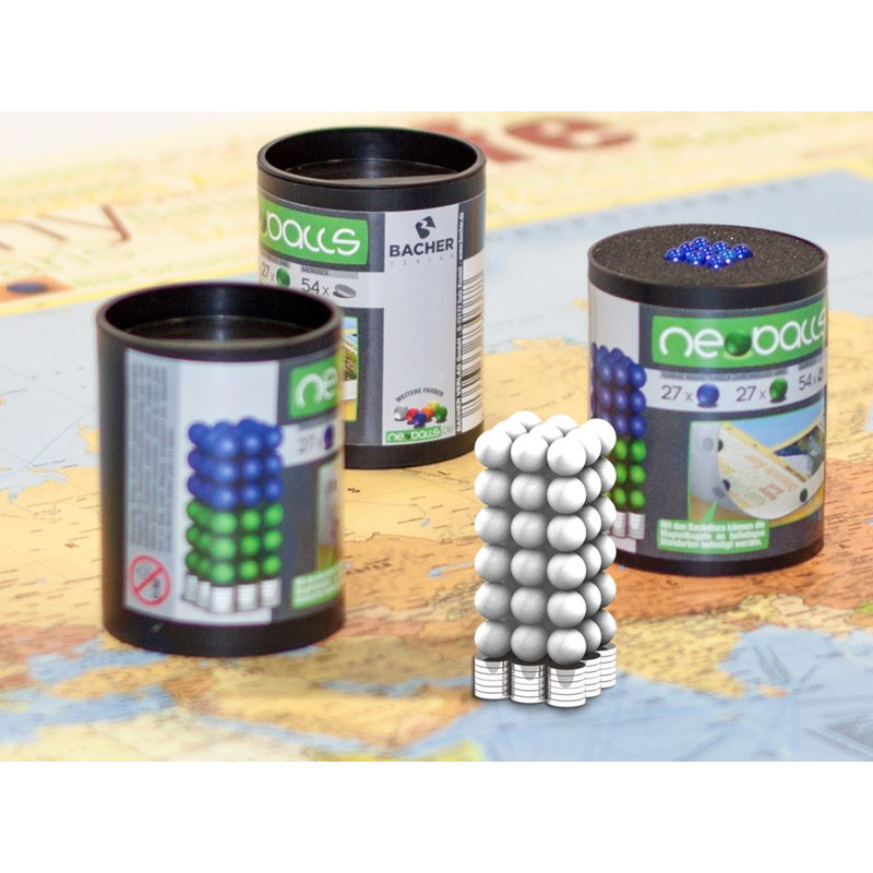 Bacher Verlag Juego de bolas magnéticas Neoballs 54 piezas blanco