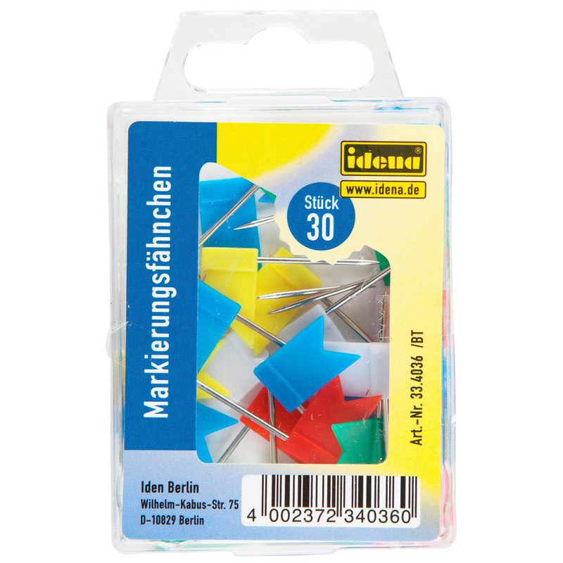 Idena Banderas marcadoras 30 unidades, colores mezclados