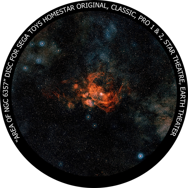 Redmark Diapositiva para planetario Homestar de Sega: NGC 6357