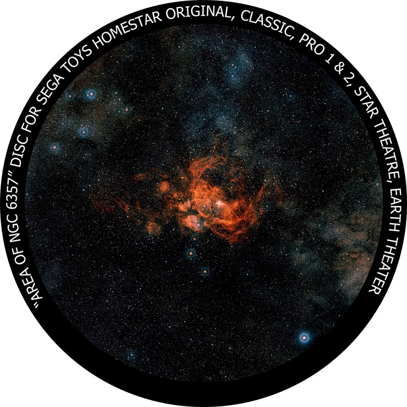 Redmark Diapositiva para planetario Homestar de Sega: NGC 6357