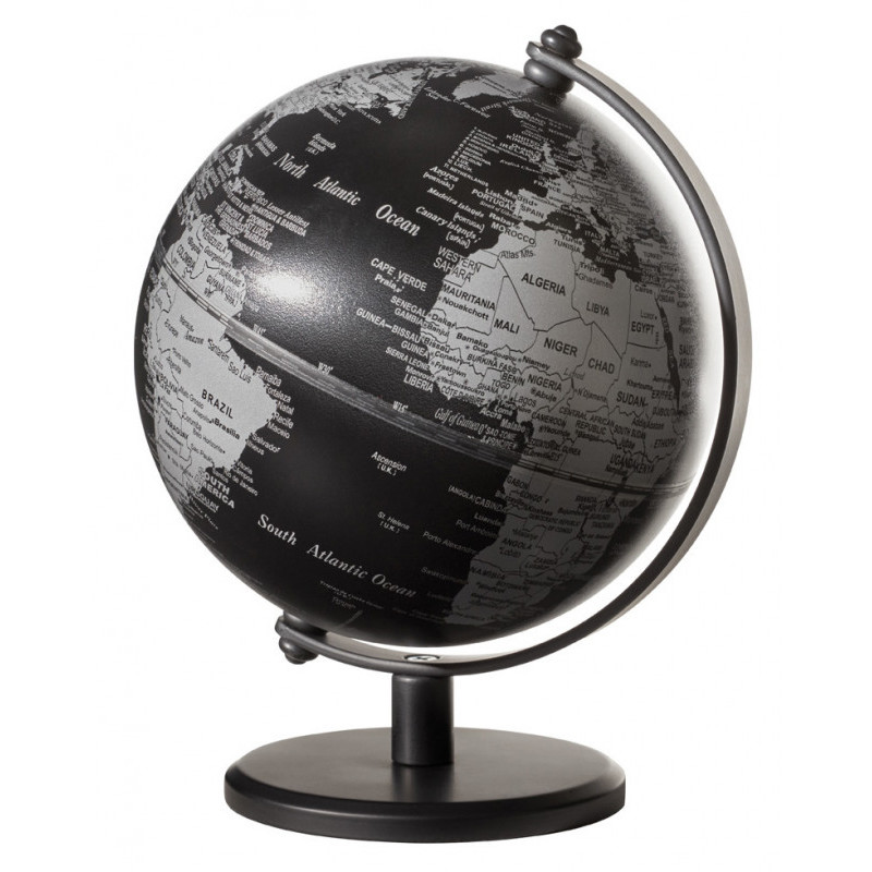 TROIKA Mini globos terráqueos Gagarin Matt Black 13cm