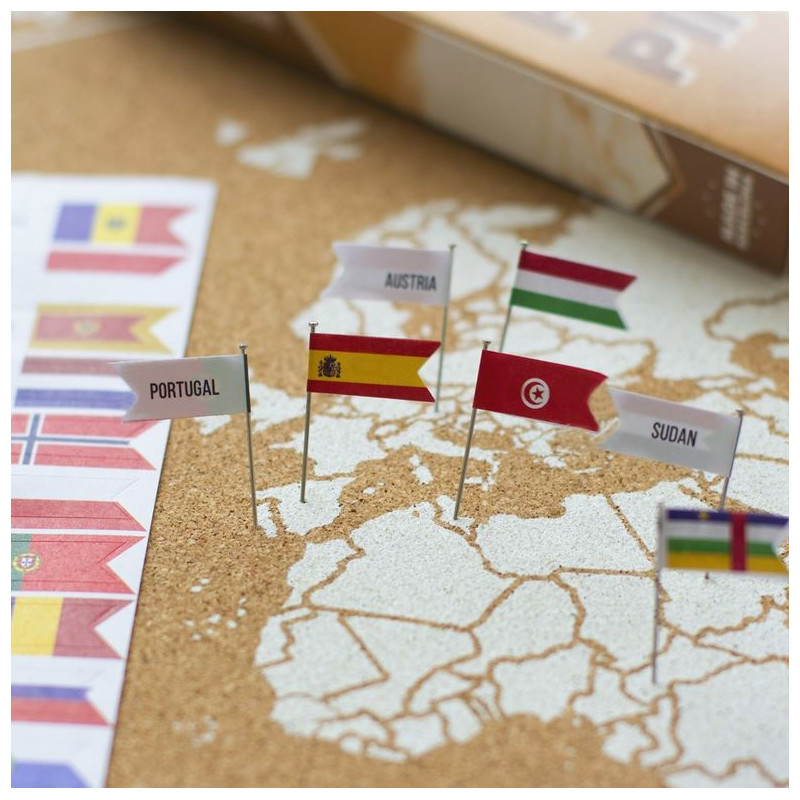 Miss Wood Flags Banderitas de los paises europeas 25 piezas