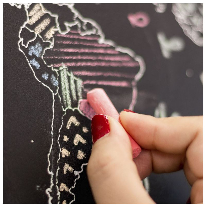 Miss Wood Mapamundi Chalkboard XL