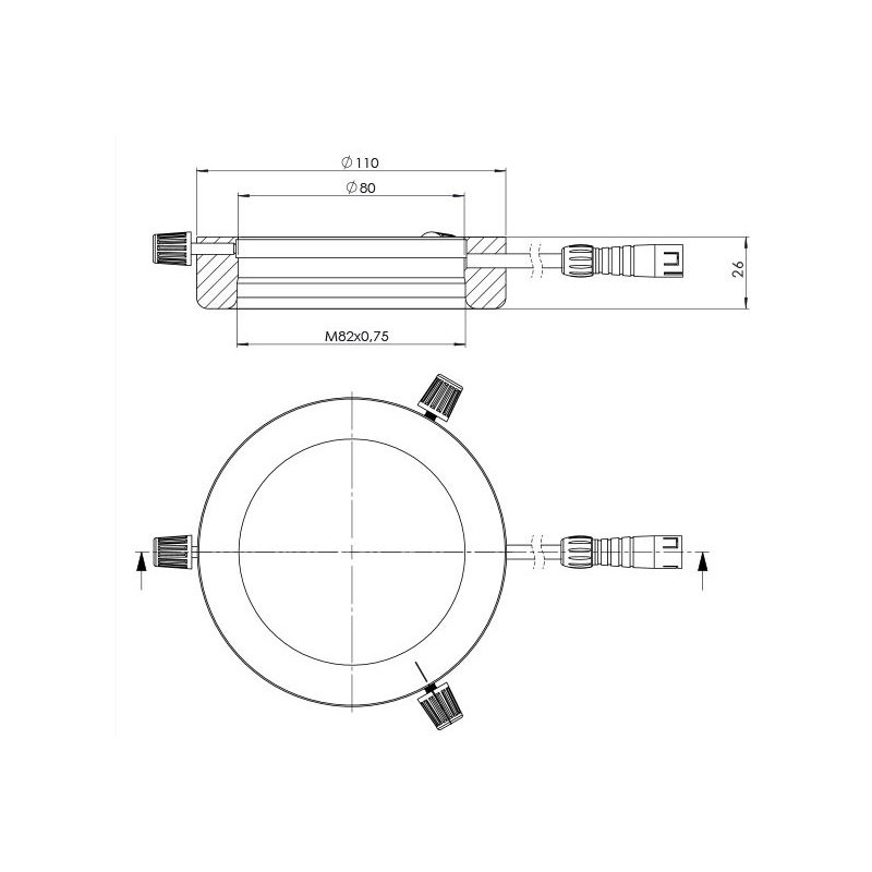 StarLight Opto-Electronics RL5-88 PW, blanco puro (6500K), Ø 88 mm