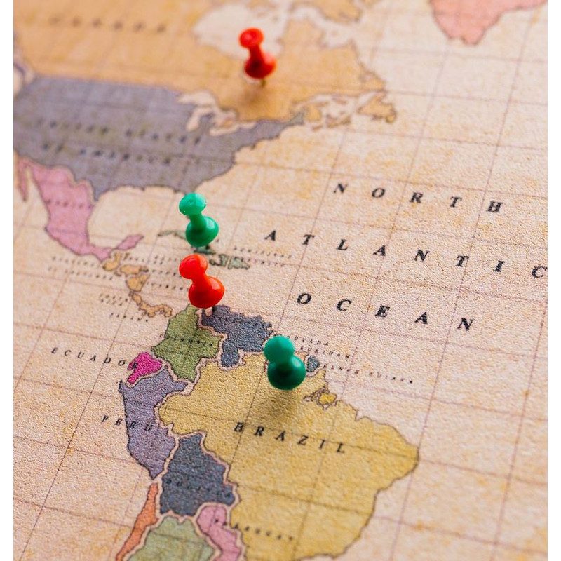 Miss Wood Mapamundi Mapa Woody Acuarela Vieja Escuela XL