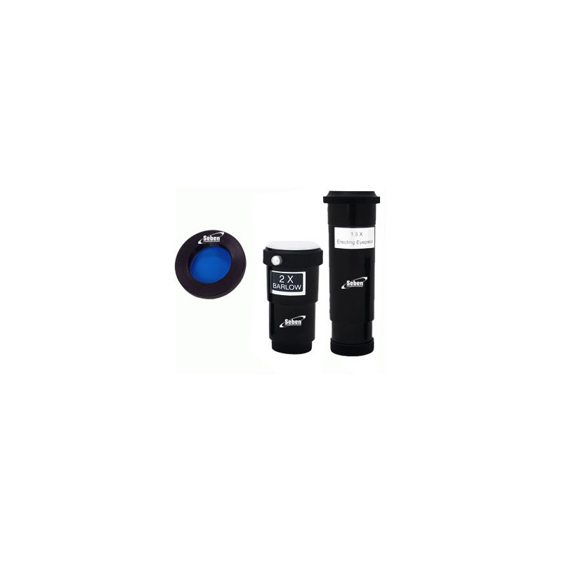 Seben Telescopio reflector de 76-900 EQ2 + smartphone adaptador DKA5