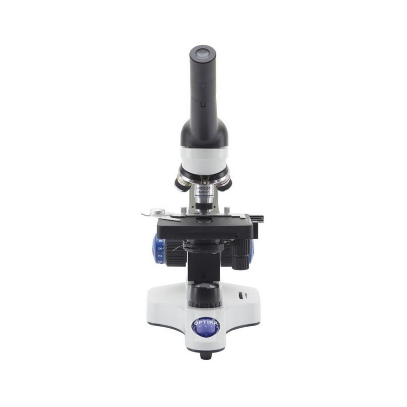 Optika Microscopio B-20CR, monocular, LED, con baterías recargables