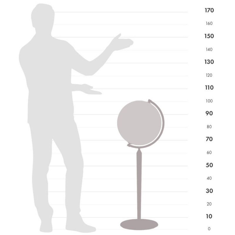 Zoffoli living Globo terráqueo de pie Vasco da Gama Apricot 40cm
