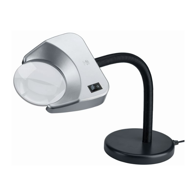 Schweizer Lupa Tech-Line LED BASE DE MESA 2700K, 2x/Ø120mm, biconvexa, base de mesa
