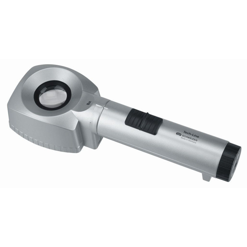 Schweizer Lupa de mesa Tech-Line 6500K, 8x/Ø30mm, aplanática