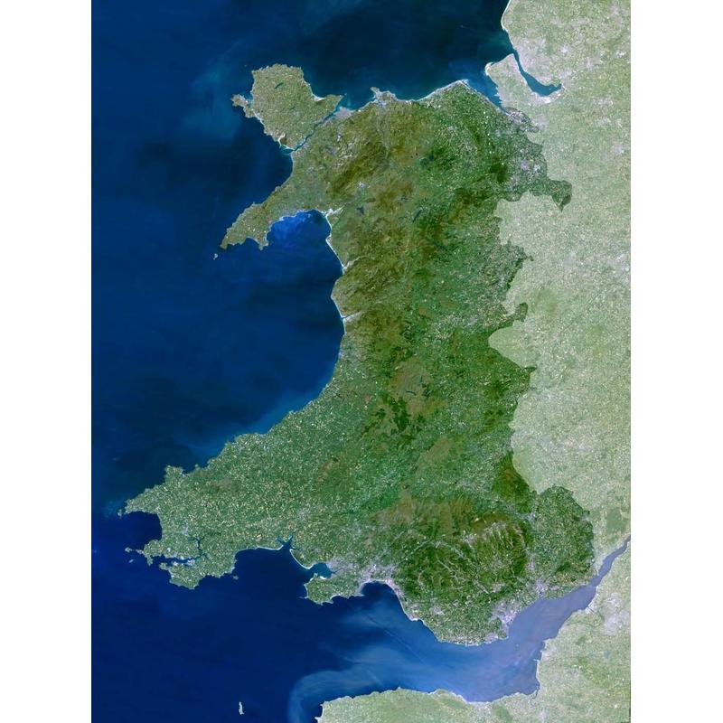 Planet Observer Mapa de : la región de Gales