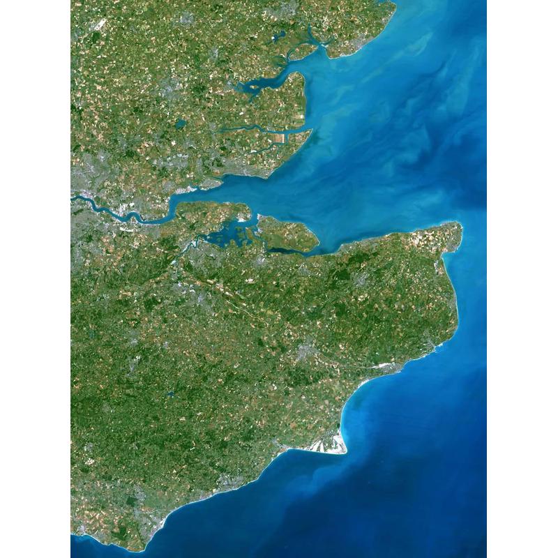 Planet Observer Mapa de : la región de Kent y estuario de Támesis