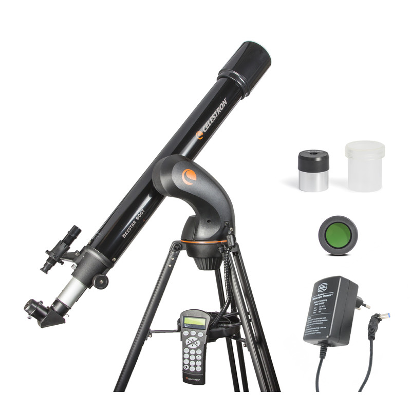 Celestron Telescopio Set de Luna y Planetas AC 90/910 NexStar 90 GT