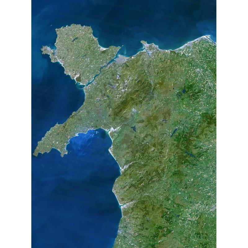 Planet Observer Mapa de : el Norte y Oeste de Gales
