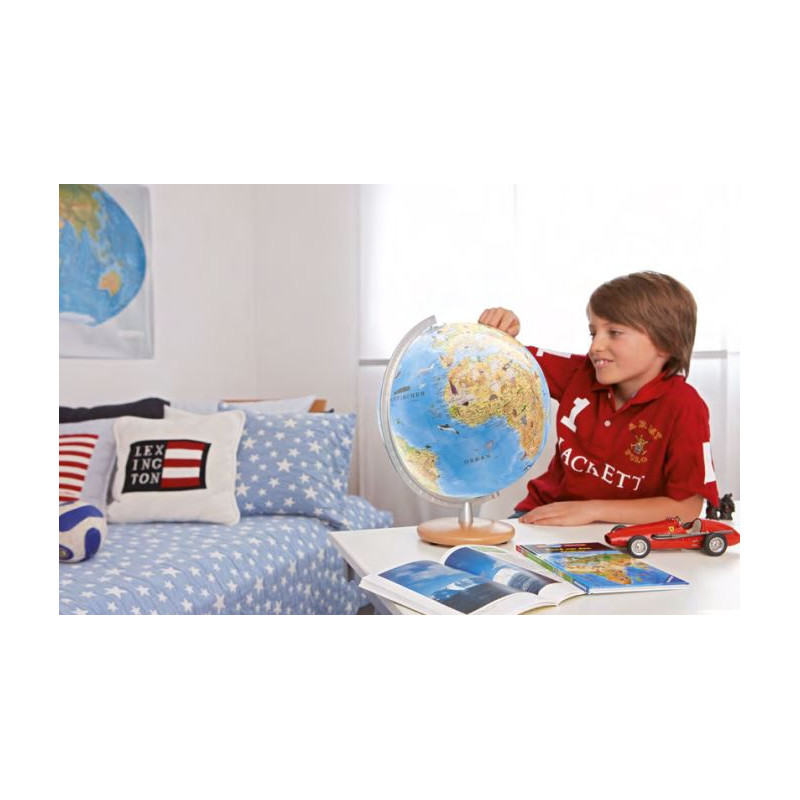 Columbus Globo terráqueo infantil Unsere Erde mit Entdeckerstift 34cm