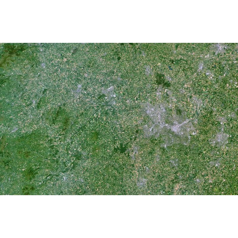 Planet Observer Mapa de : la región de West Midlands Great Britain