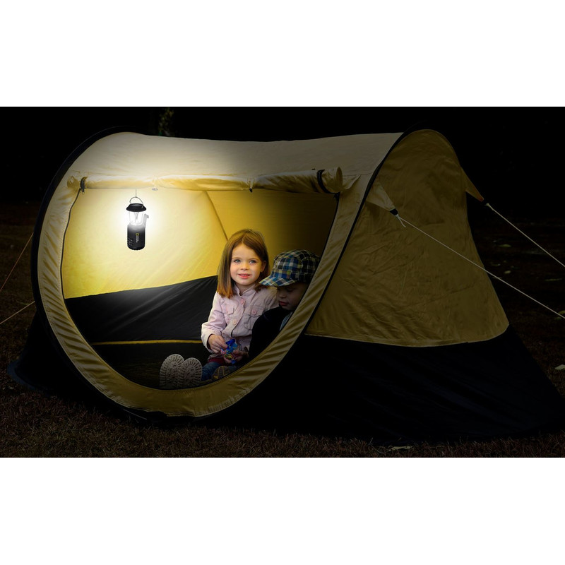 National Geographic Farol solar de camping con radio