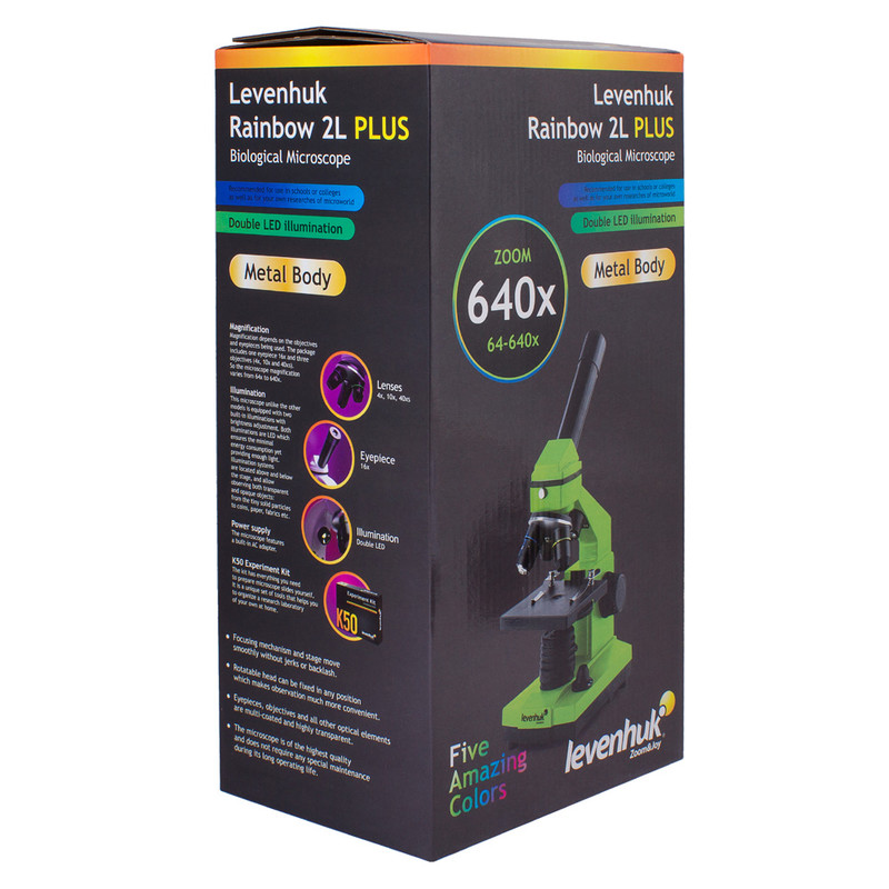 Levenhuk Microscopio Rainbow 2L Plus Azur