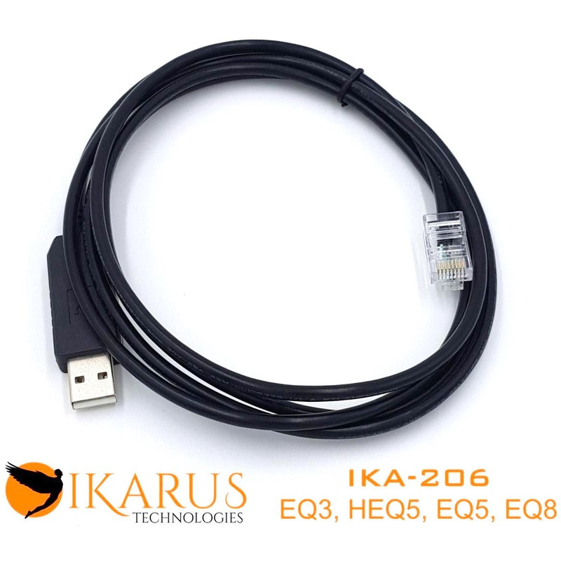 Ikarus Technologies Cable de conexión USB para monturas (EQDir  HEQ5,EQ3,EQ8,EQ5)