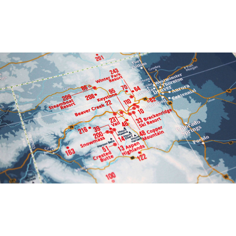 Marmota Maps Mapa regional Ski Resorts of the West