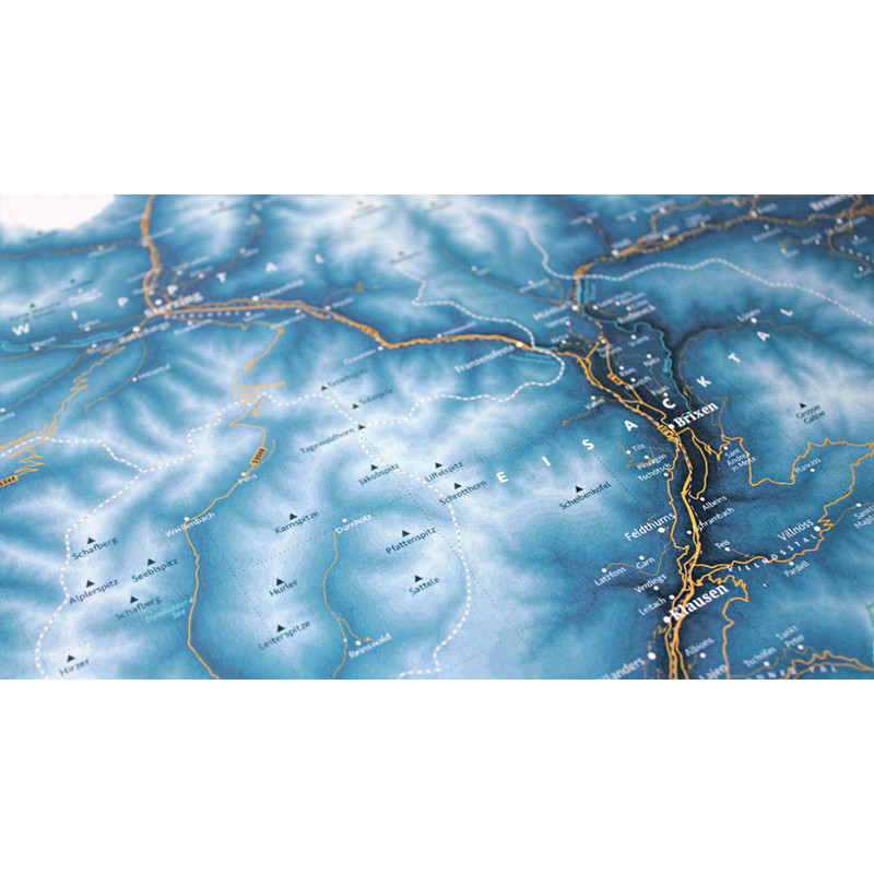 Marmota Maps Mapa regional Tirol del Sur Ski Blue