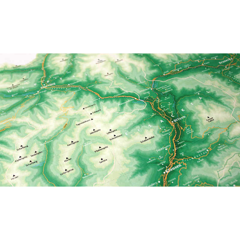 Marmota Maps Mapa regional Montaña verde del Tirol del Sur