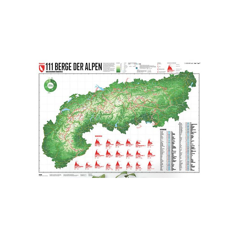 Marmota Maps Mapa alpino 111 montañas y 20 rutas de senderismo