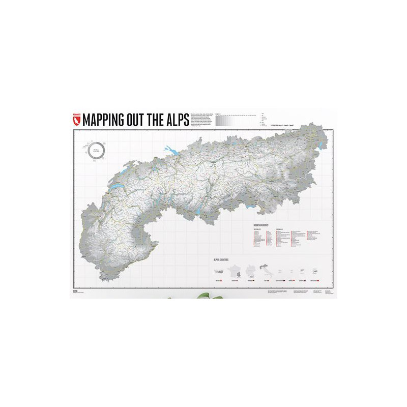 Marmota Maps Mapa regional Diseñar los Alpes (Inglés)