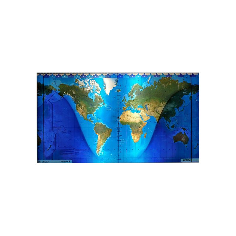 Geochron Mapamundi de repuesto (topográfico)