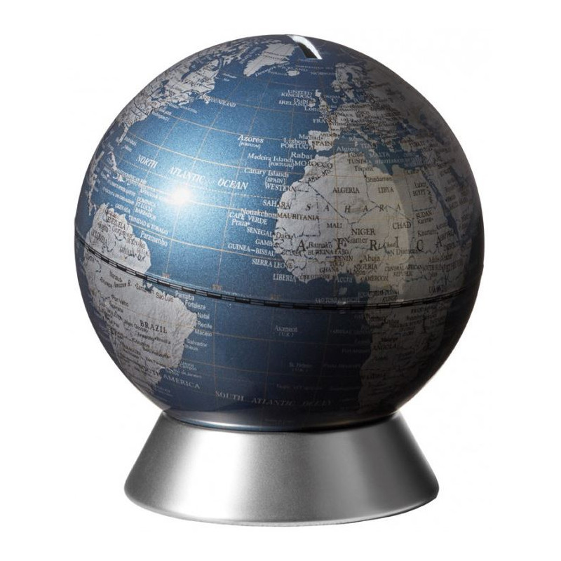 TROIKA Globo terráqueo Hucha Orion Azul 14cm