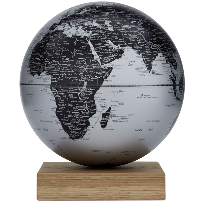 TROIKA Globo terráqueo Platon Oak Matt Silver 25cm