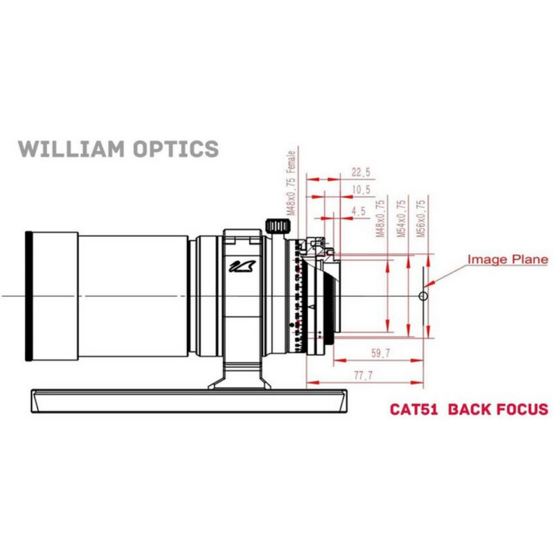 William Optics Refractor apocromático AP 51/250 RedCat 51V2  OTA