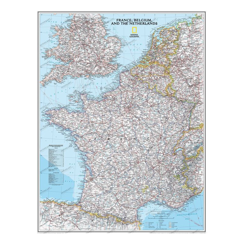 National Geographic Mapa Francia plastificada