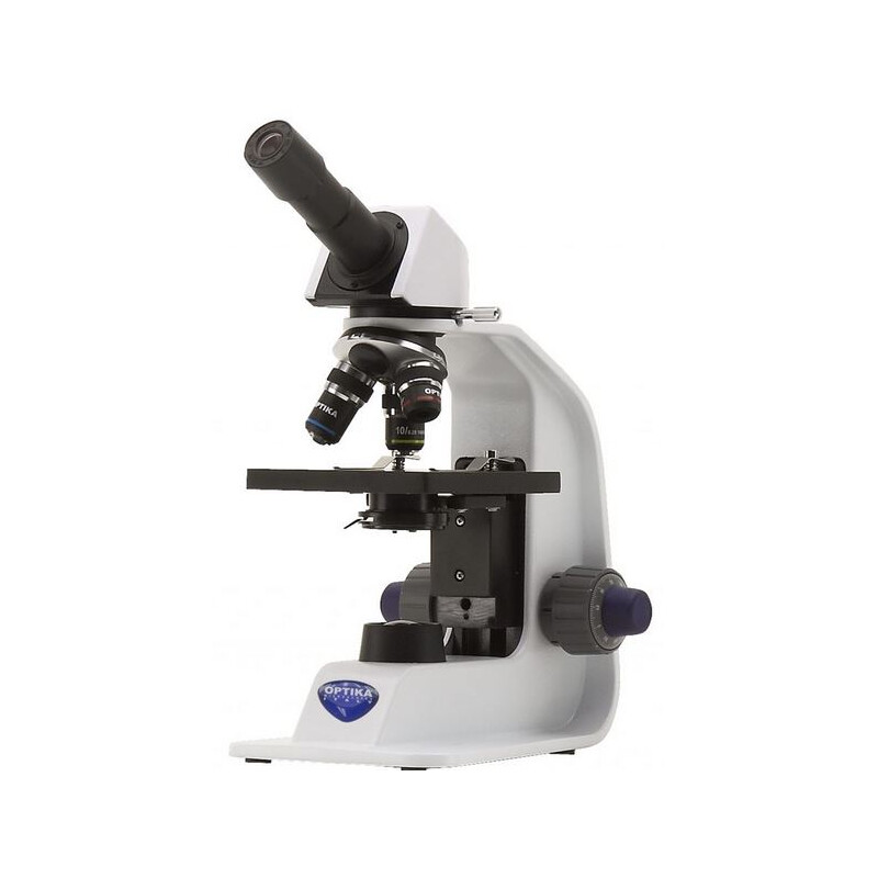 Optika Microscopio B-151R-PL, mono, DIN, plan, akku,40x-400x, LED 1W