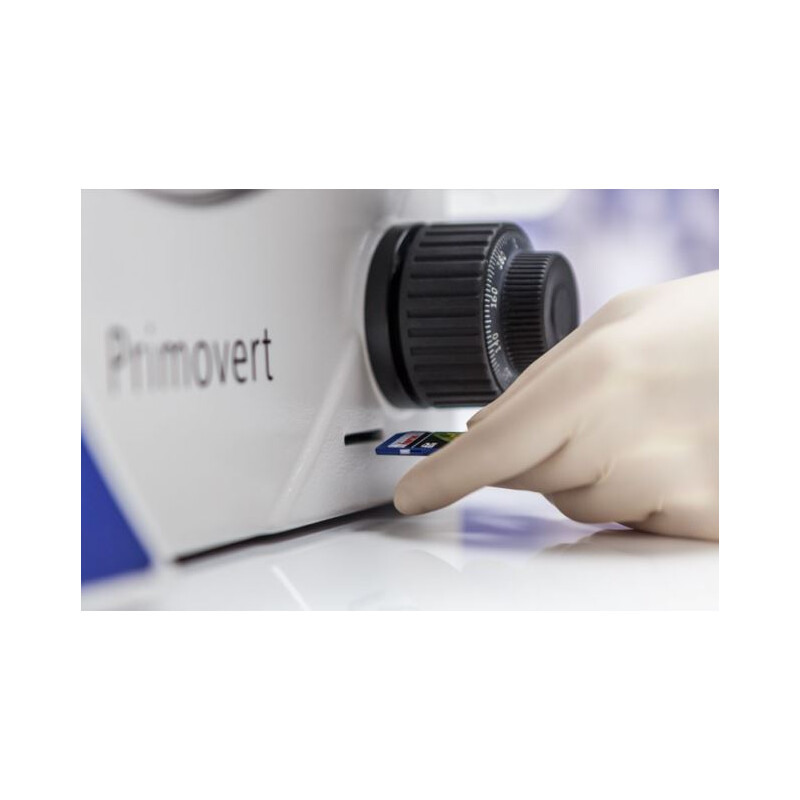ZEISS Microscopio invertido Primovert HDcam Ph0, Ph1, Ph2, 40-400x, Ph1, Kond 0,4, Cam 5MP