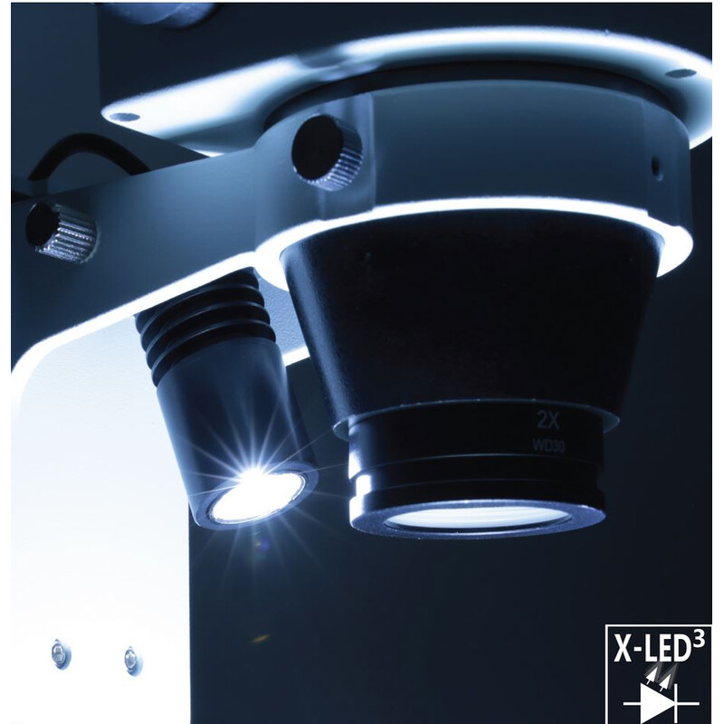 Optika Microscopio stereo zoom SZO-1, binocular, 6,7-45x, Soporte de columna, sin iluminación